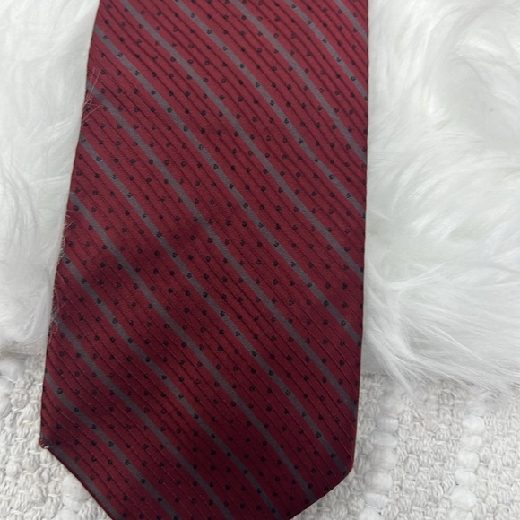 Valentino Cravatte Dotted Stripes Silk Necktie Men’s 4” Wide 57”L Made In Italy - Picture 8 of 8